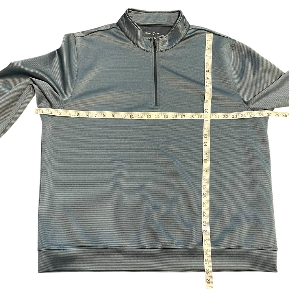 Hickey Freeman Quarter Zip Pullover in Charcoal Gray